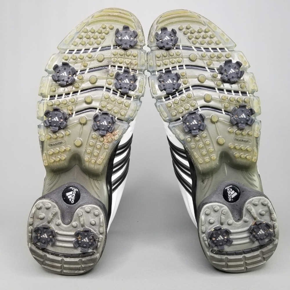 adidas Powerband Leather Soft Spike Golf Shoes 11 - Picture 7 of 8